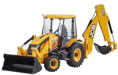 Britains JCB 3CX SiteMaster Plus - Retroexcavadora de Juguete de construcción fundida, Juguetes de Granja a Escala 1 32, Juguetes de Tractor de Metal y plástico, Modelos coleccionables para niños
