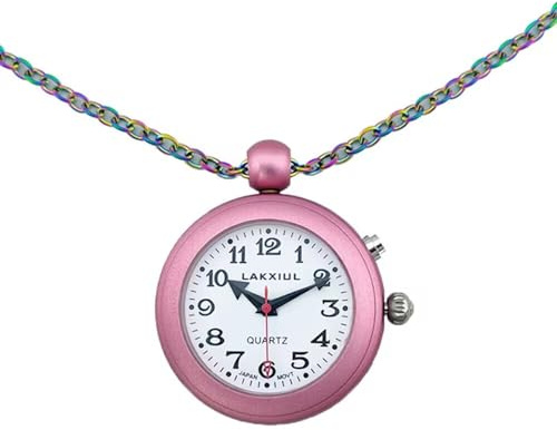 LAKXIUL Orologio parlante vocale inglese per non vedenti, ipovedenti o anziani (rosa)