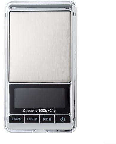 La herramienta esencial de tamaño de bolsillo para una medición precisa del peso de objetos pequeños como joyas (200 g/0.01 g)