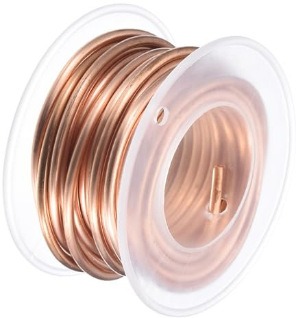 QUARKZMAN Basteldraht 2.5mm x 6mm, Kupferdraht Gegen Schnecken, Kupferlackdraht Kupferspirale Copper Wire für Garten, Pflanzen und Gemüseanbau