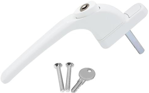 uPVC Universal Window Handle Inline Locking Espag Double Glazing White 20mm