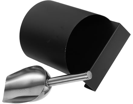 Cabilock Pala para Hielo y Almacenaje Cuchara Inoxidable para Granos Secos y Cubitos Resistente y Fácil de Limpiar para Cocinas Cafeterías y Tiendas de Té