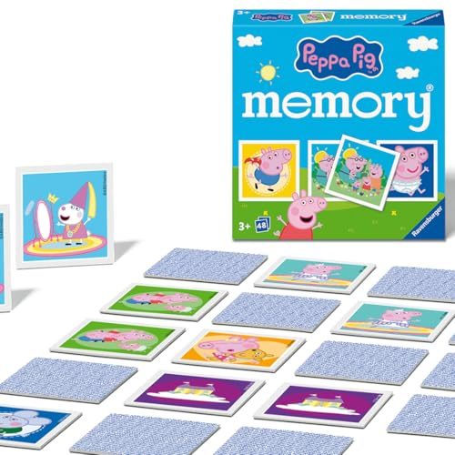 Ravensburger Peppa Pig Mini Memory Game - Matching Picture Snap Pairs Game For Children From 3 Years