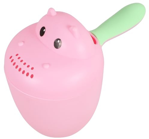 Mikikit Bicchiere per Risciacquo Shampoo a Forma di Ippopotamo, Maneggevole, in Materiale Pp Resistente, per Bagno dei Ragazzo Ragazza e Lavaggio dei Capelli