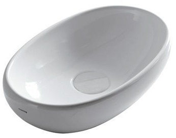Galassia Lavabo Ovale Ergo 60x40xh16cm Bianco