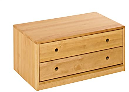 BioKinder Schubladenkommode Schubladenelement Unterbaukommode aus zertifiziertem Bio-Massivholz Erle, H 40 x L 84 x T 50 cm