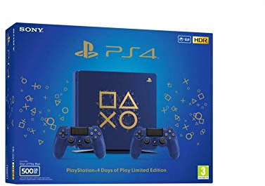 Sony Playstation 4 Slim Days of Play Limited Edition 500GB, Blue, E-Chassis + 2 Controller
