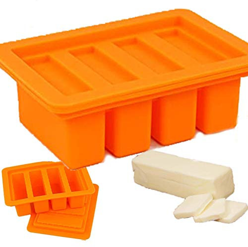 Grand moule à beurre en silicone 4 cavités Orange