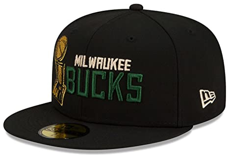 New Era 59Fifty Bucks Champs 2021 KepsEra Damer/Herrar - flat brim hatt basebollkeps fitted cap Sluten på baksidan, med skärm Höst Sommar Vår Vinter Sommar-Vinter - 7 1/2 (59,6 cm) svart