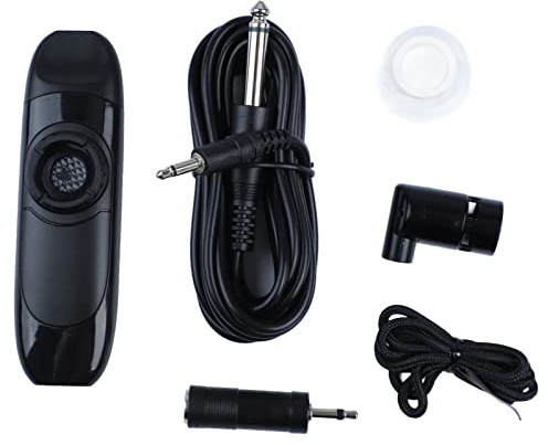 Elektrischer Kazoo, 4,3-Zoll-Profi-Kazoo mit Tonabnehmer und Adapter, Musikinstrumente mit Einstellbarem Klang, Kazoos mit Flötenmembranen, Mundstück in Lebensmittelqualität (Schwarz)