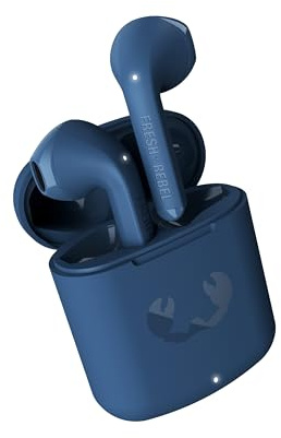 Fresh 'n Rebel Twins Core, True Wireless kabellose In-Ear Bluetooth Kopfhörer, mit Sprachassistent, Touch-Steuerung und eingebautem Mikrofon, 30 Stunden Spielzeit (Steel Blue)
