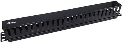 Equip 327314 19-Zoll-Rackmontage-Kabelmanagement-Panel, schwarz