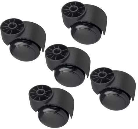 X1NGFU 5pcs Silent Stemless Caster,Office Chair Twin Caster,Replacement Furniture 360 Degree Swivel Casters,Silent pulley,for Hardwood Floors,Cribs accessories (Black)