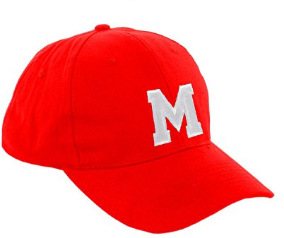 Morefaz Unisex Jungen Mädchen Mütze Baseball Cap ROT Hut Kinder Kappe Alphabet A-Z TM (M)