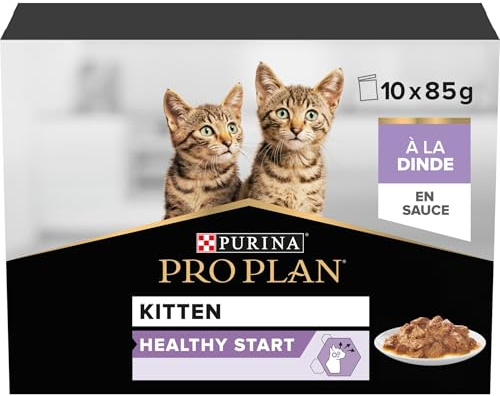 Purina Pro Plan Kitten Cibo Umido per Gattini Pezzettini in Salsa Tacchino, 40 Bustine da 85g
