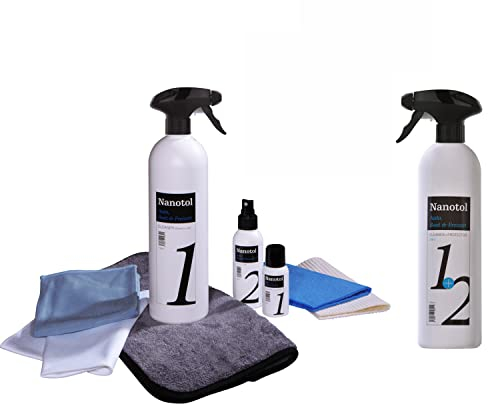 Nanotol Auto, Boot + Freizeit Set - Nanoversiegelungs-Set für die Grundversiegelung von Auto, Boot, Wohnwagen oder Motorrad inkl. 1000 ml Pflegemittel für 5 x Auffrischen.