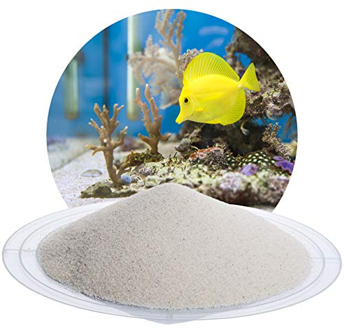 Schicker Mineral Aquariumsand weiß 25 kg, feiner Aquariumkies gewaschen, ungefärbt, kantengerundeter Bodengrund, Kies für Süßwasseraquarien, Meerwasseraquarien, Aquascaping (Ø Körnung: 0,2-0,5 mm)