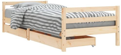 vidaXL Estructura de Cama Infantil con cajones Madera Pino 90x190 cm