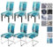 Alishomtll Stretch Stuhlhussen 4er/6er Set Blau Stuhlbezug Schwingstuhl Elastische Hussen Abnehmbarer Waschbarer Stühle Schutz für Esszimmer Restaurant Hotel Bankett Hochzeit (Blauer Türkis, 6 Stück)