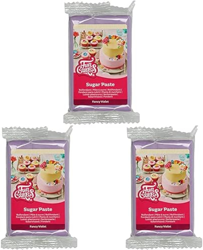 FunCakes Pasta de Azúcar Violeta Fancy 250 g (Paquete de 3)
