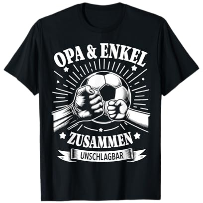 Opa und Enkel Fußball Fussball Spielen Ball Spruch Sprüche T-Shirt