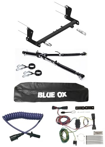TrendsAuto Blue Ox Alpha Tow Bar & Baseplate Combo with EZ Light Wiring Harness Kit fits 2018 2024 Wrangler JL Decal | BX1139 BX7390 BX88206 BX88440 BX88368