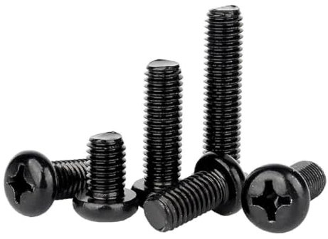 Phillips – grande vis à tête bombée plate et ronde, en acier inoxydable noir, M3 M4 M5 M6 M8, boulon croisé, 20 pièces, M5X35