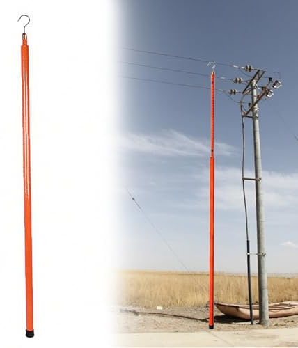 Justerbar teleskopisk mätsticka - Isolerad höjdmätare i harts med krok for säker avståndsmätning(Orange,600cm)
