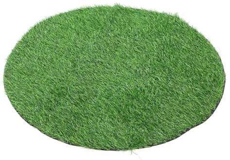 TOBBOMEY Tapis de Gazon Artificiel Extérieur 90 CM Diamètre Épaisseur 25 CM Gazon Synthétique Vert Réaliste pour Terrasse et Balcon Tapis de Pelouse pour Chiens Résistant aux