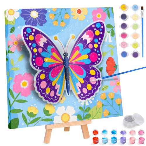 Cadeaux Pour Fillettes de 5 6 7 8 Activités Artistiques Et Manuelles Enfant | Peinture à Numéros Cadeaux d'anniversaire Pour Filles de 6 7 8 9 10 11 Ans Kits De Loisirs Créatifs Pour Enfants De 5-12 Ans