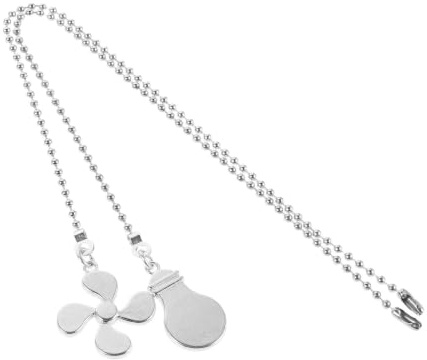 MOBUTOFU 2 St Silver Takfläkt och Lampkedja med Elegant Fläkt Glödlampemotiv Förlängning för Modern och Traditionell Heminredning
