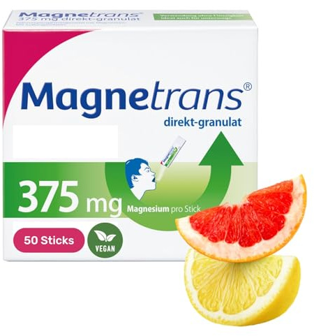 Magnetrans direkt-granulat 375 mg - Magnesiumgranulat zur Einnahme ohne Flüssigkeit - Magnesium für eine normale Muskel- und Nervenfunktion - 1 x 50 Sticks