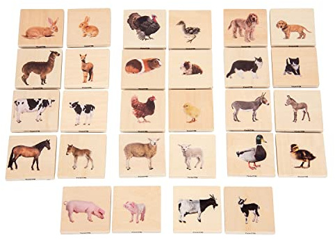 TickiT 73406 Domestic Animal Family Match Set, Pack of 28. Snap and Matching Games Multicolour