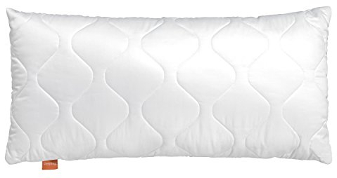 sleepling Basic 100 Kopfkissen, Zierkissen, Sofakissen, 35 x 55 cm, Ökotex, waschbar bis 60 Grad, Made in EU, Füllmengengarantie, Größengarantie, weiß