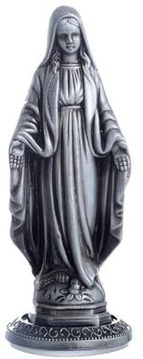 Statua di Maria per auto, regalo cattolico, piccola statua di Madre Maria, decorazione per casa, ufficio, tavolo, cruscotto, decorazione per auto, regalo di sicurezza per guida nuova e anziana