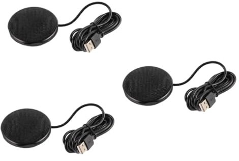 DIYEAH 3pièces Microphone USB Omnidirectionnel pour Réunions De Conférence pour Ordinateur Bruit Et Carte
