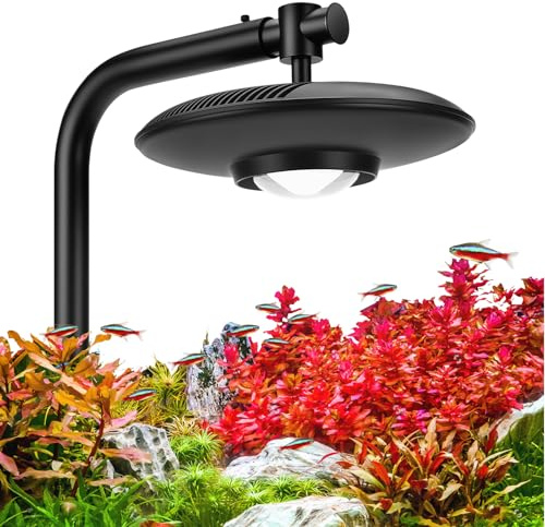 hygger 75W High PAR Aquarium LED Plant Light, 5 Adjustable Brightness Full Spectrum Fish Tank Light Aquarium Lamp & Stand Kit Ideal for Aquascaping Planted Tank Fish Display Shrimp Tank Paludarium