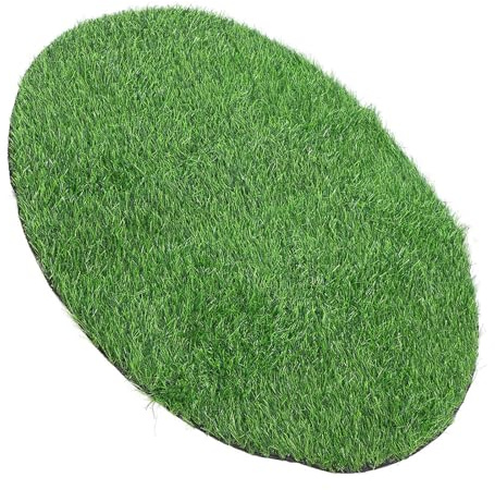 Milisten Gazon Artificiel Décoratif Rond 100 CM Diamètre 25 CM Épaisseur Faux Gazon Vert Résistant UV pour Plaque D’Égout Décoration Terrasse et Jardin Tapis Synthétique Extérieur