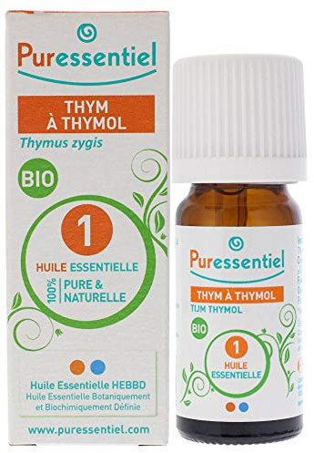 Puressentiel – Huile Essentielle Thym à thymol BIO – Contribue au confort respiratoire – 100% pure et naturelle – HEBDD – Thymus zygis thymoliferum – 5 ml