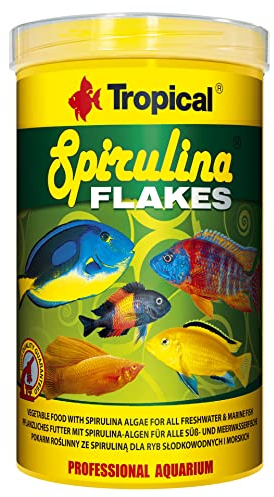 Tropical Spirulina Flakes Pflanzliches Flockenfutter mit Spirulina, 1er Pack (1 x 1 l)