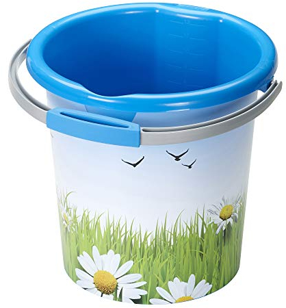Sunware Decor Flowers Waterline Eimer, Blau, 12 Liter