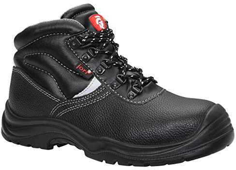 JORI Sicherheitsschuhe BASIC Mid S3, Herren, Lederschuh, robust, Schwarz, Stahlkappe - Größe 44