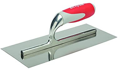 Nespoli Llana Recta Acero Inoxidable, 280x120 mm, con Mango de Madera FSC LaserTouch, con Montura de Aluminio