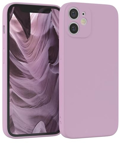 EAZY CASE - Silikonhülle für iPhone 12 Mini Hülle Silikon Case Violett weich stoßfeste Handyhülle Schutzhülle mit Kameraschutz Dünn Premium Schutz Cover TPU Phone Bumper in Pastell Flieder Matt