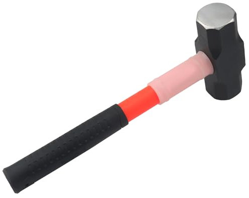 JOIKIT Martillo de trineo de 4 libras, martillo de club de 1.8 kg con mango PPR, martillo de cabeza de acero de alto carbono para camping, trabajo