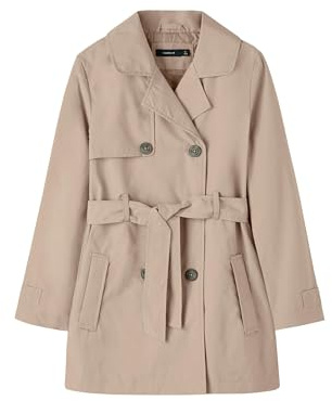 NAME IT Cintura trench da ragazza, Savannah Tan, 158
