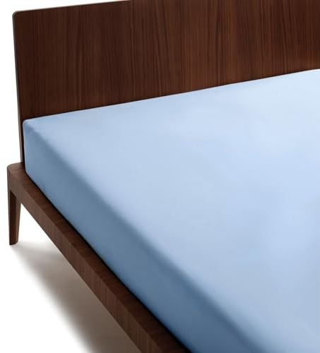 GUZZINI Classic - Lenzuolo con Angoli Una Piazza e Mezza 125x200 Sotto, 100% Cotone Percalle Certificato OekoTex Fresco e Traspirante, Coprimaterasso Una Piazza e Mezza con Angolo Elastico Alto 30 cm