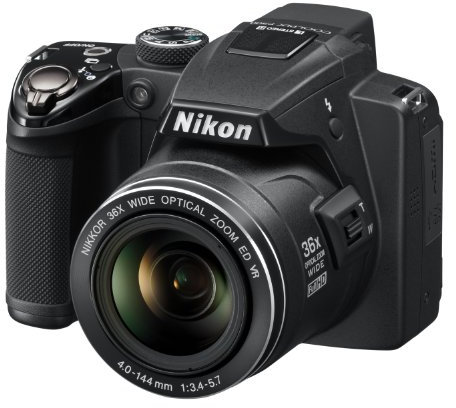 Nikon COOLPIX P500 Compact Digital Camera - Black (12.1MP, 36x Optical Zoom) 3 inch LCD (Renewed)
