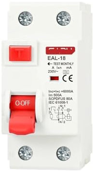 IONQXIDLD EAL-18 2P 32A 10mA Type A électromagnétique disjoncteur à Courant résiduel disjoncteur différentiel Interrupteur de sécurité(20A)