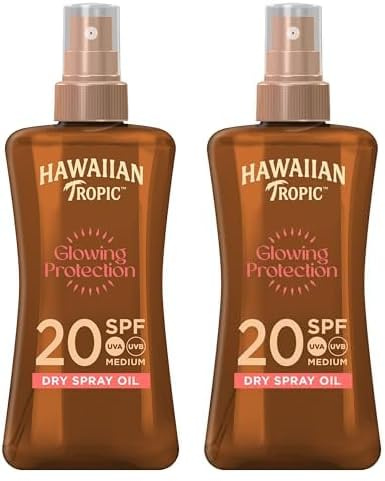 Hawaiian Tropic Protective Dry Spray Oil LSF 20, 200ml, 2er Pack (1 x 200 ml)